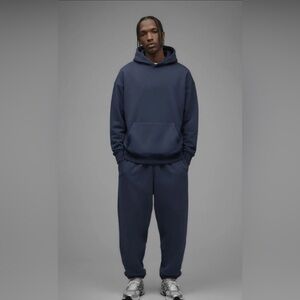 Navy Blue Hoodie and Sweatpants Set